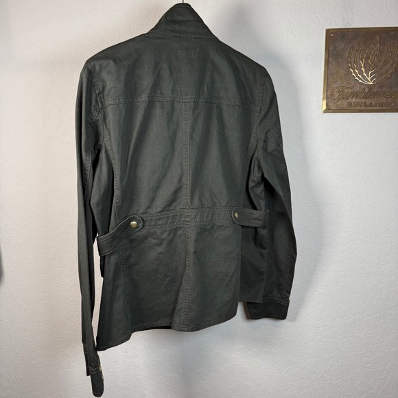 J. Crew Utility Jacket Olive Green Button Front Four Pocket Women Size L - Picture 10 of 10